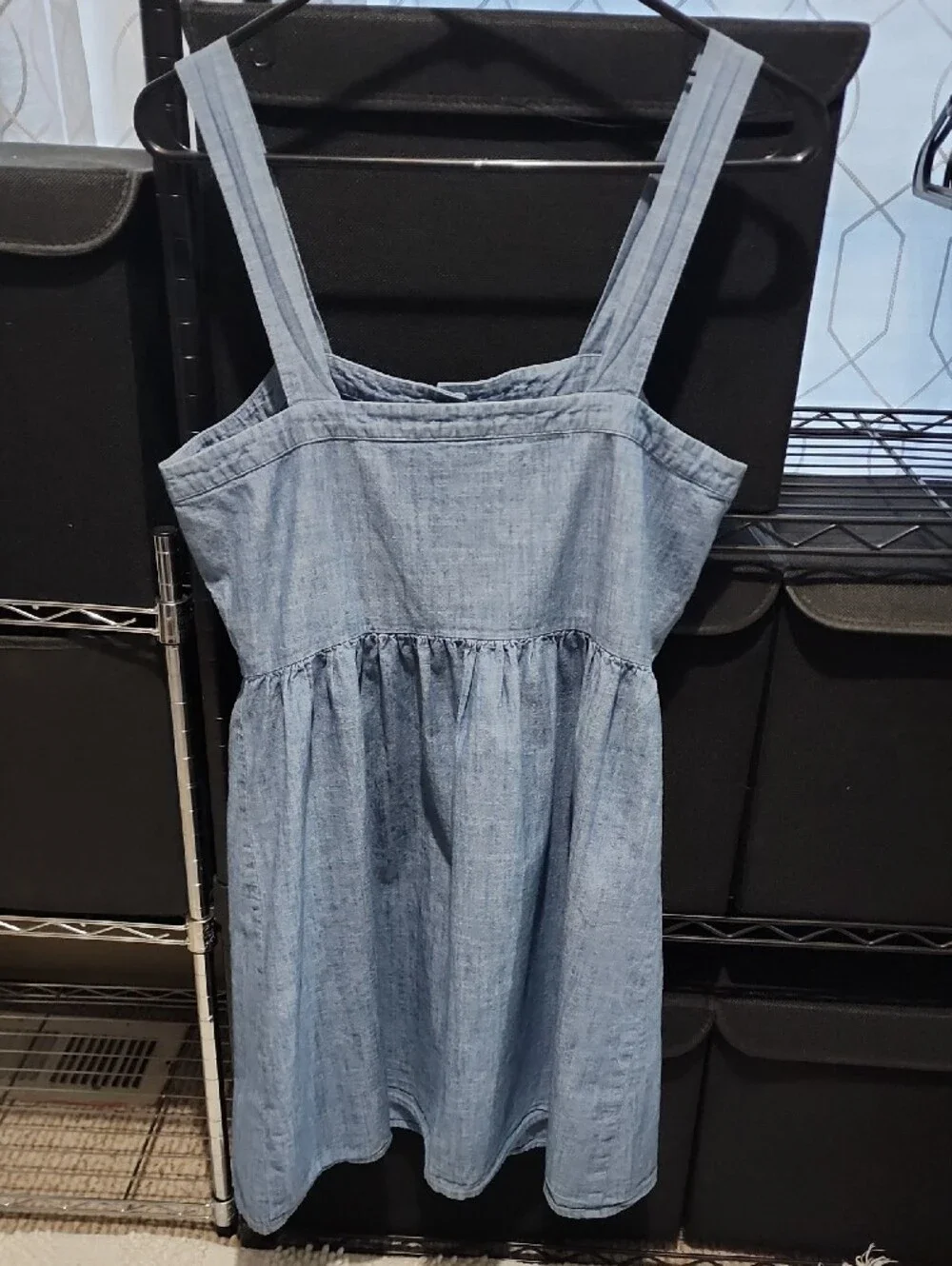 J. Crew Chambray Dress in Light Blue